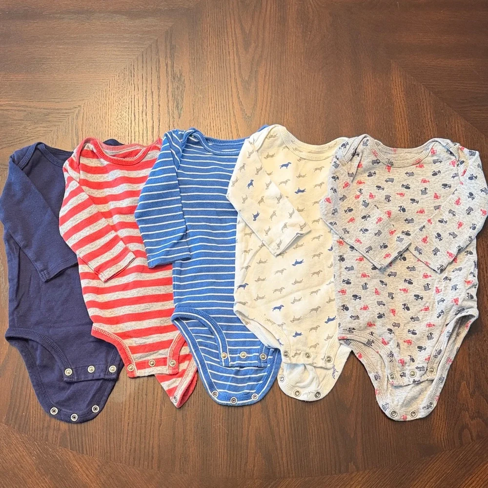 11Pc Carter’s Baby Boy Onesie Bundle 3-6M Cotton Bodysuit Lot